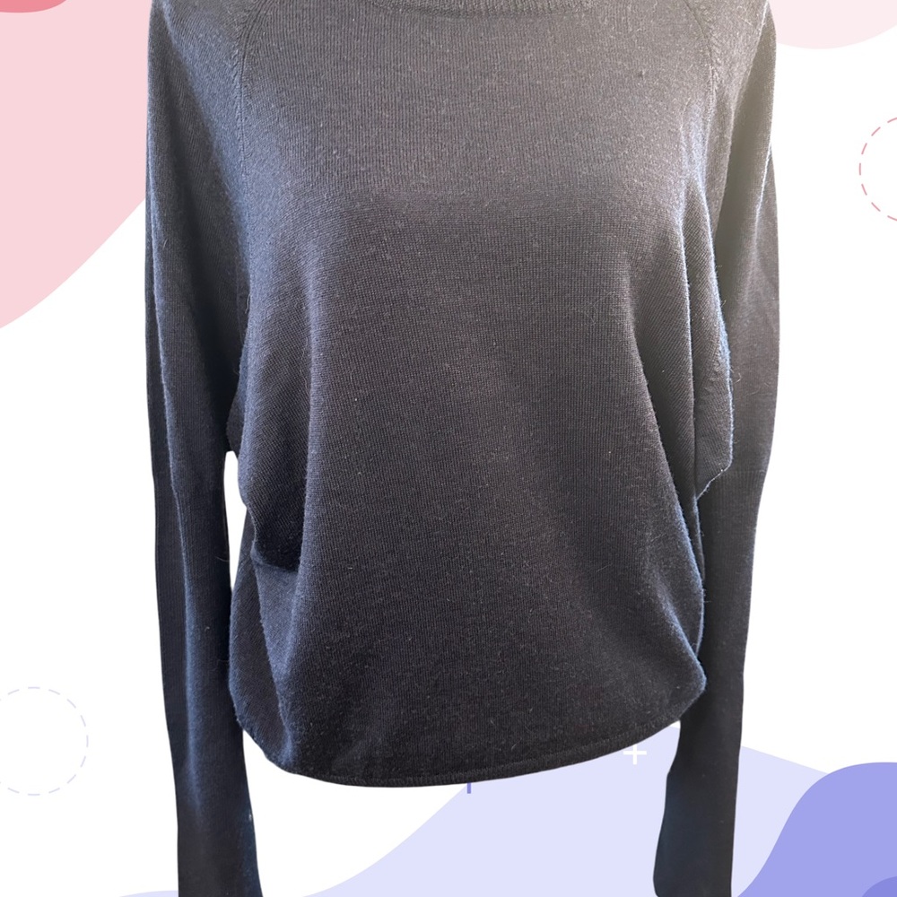 Blue Crew Neck Sweater with Relaxed Fit